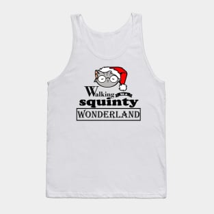 Walking in A Squinty Wonderland - Black Outlined Version Tank Top